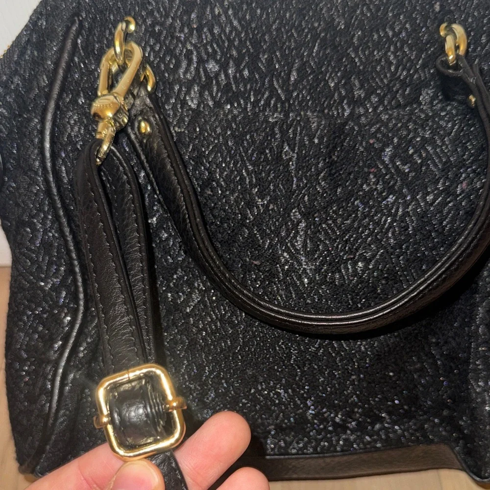 Juicy Couture Black Satchel with Gold Accents - Picture 7 of 15